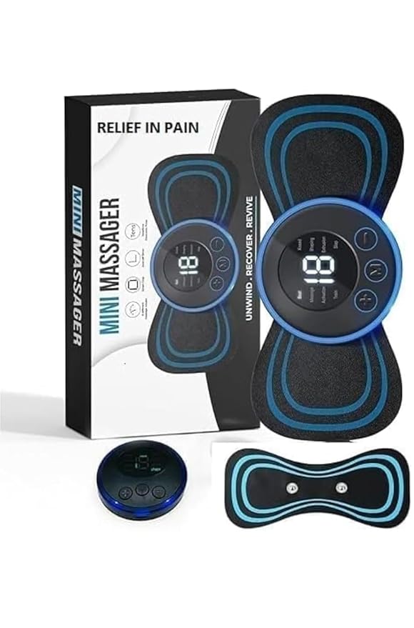 Full Body Mini Butterfly TENS Massager With 8 Modes, 19 Levels Electric Rechargeable Portable EMS Patch For Shoulder, Neck, Arms, Legs, Men/Women