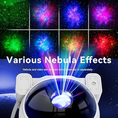 Astronaut Light Projector – 360° Galaxy Star Projector with Timer & Remote Control, Ideal for Bedroom Ceiling, Home Decor, and Parties (Corded Electric)